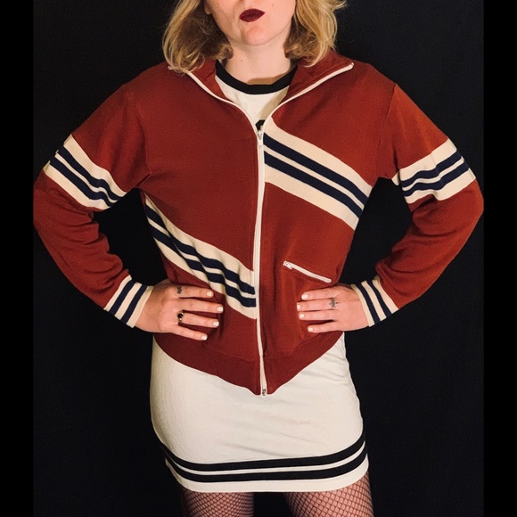 Vintage 80’s Striped Sweatshirt - Picture 1 of 5